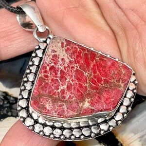 Red Brown Sea Sediment Jasper Pendant 2”